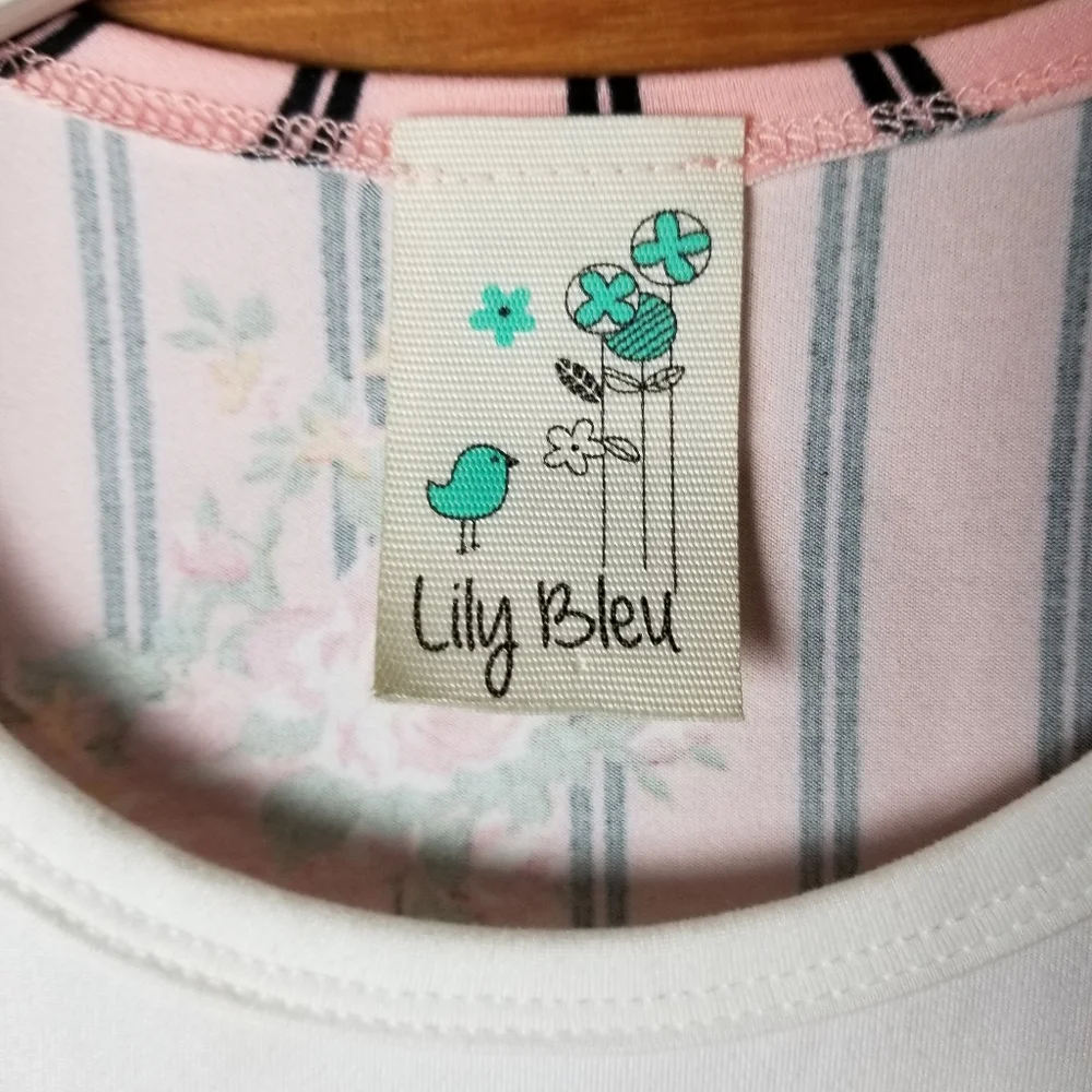 Lily Bleu floral front knot girls top size 8